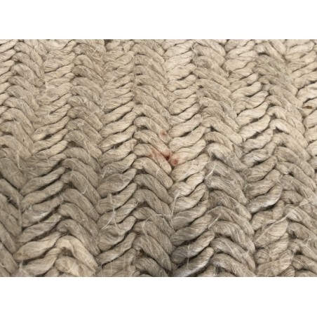Rectangular rug, 200 x 290 cm, woven beige wool – Second-hand