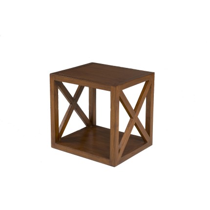 Étagère marron 1 case 40 cm croisillon LORINE