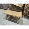 1-seater bench in wood and rattan | Second Hand