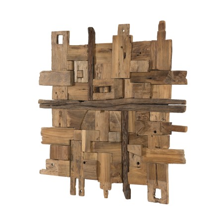 PAOLO 9-piece teak wall decoration set - Second-hand