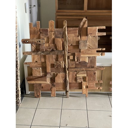 PAOLO 9-piece teak wall decoration set - Second-hand