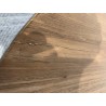 Table basse double plateau 100x100cm teck recyclé métal blanc | SECONDE MAIN