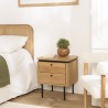 Natural-coloured bedside table - Macabane Furniture