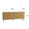 4-door sideboard with rounded design - Macabane Furniture