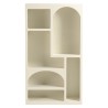 HELENA - 6-compartment shelf, 100x26cm, in beige-painted wood