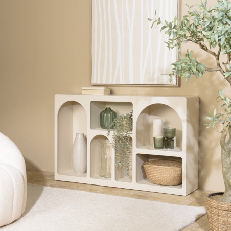 Beige 6-compartment sideboard - Macabane Furniture