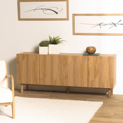 4-door sideboard with rounded decorative motif – Second-hand