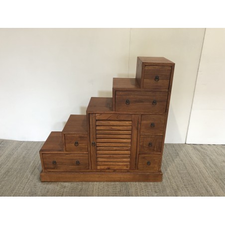 Meuble escalier en bois Mindi moyen | SECONDE MAIN