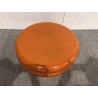 Designer side table in fluorescent orange iron - Second-hand