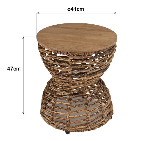 Tabouret en bois de teck recyclé | Seconde Main
