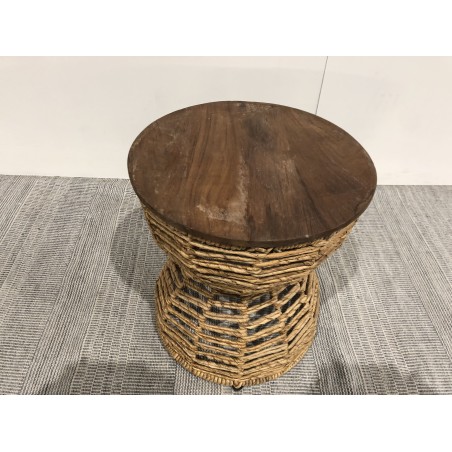 Tabouret en bois de teck recyclé | Seconde Main