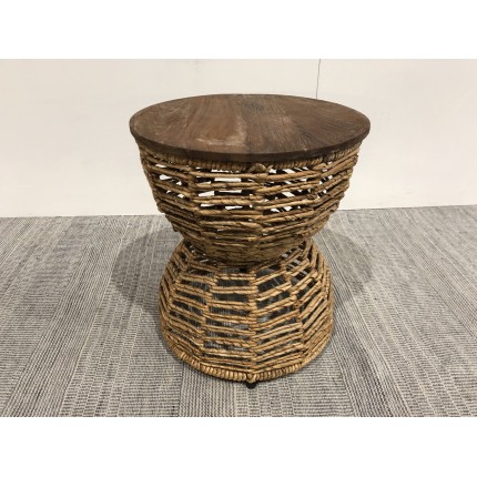 Tabouret en bois de teck recyclé | Seconde Main