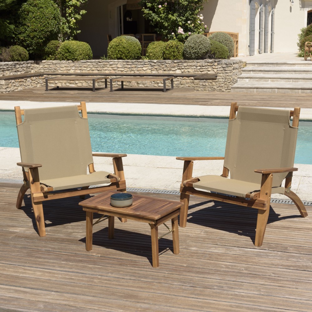 Salon de jardin en bois acacia | Seconde Main
