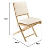2 chaises et 1 table pliantes en bambou | Collection Vital