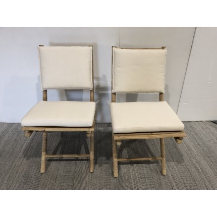 2 folding bamboo chairs and 1 folding table | Vital Collection