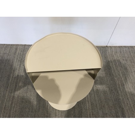 Table d'appoint ronde en acier beige D35cm | Collection Agathe