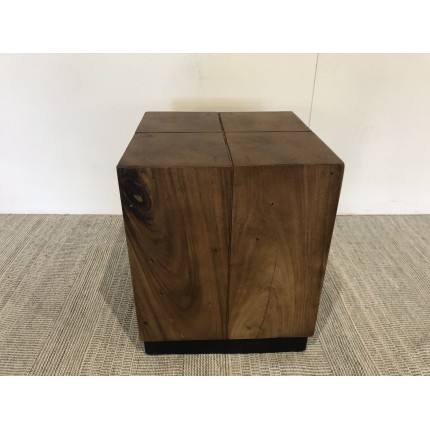 SECONDE MAIN - Table d'appoint carrée SAM bois Suar 38x38cm