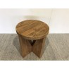 Tabouret rond 40x40cm bois Pin recyclé SANDY