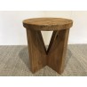 Tabouret rond 40x40cm bois Pin recyclé SANDY