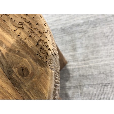 Round stool 40x40cm recycled pine wood SANDY