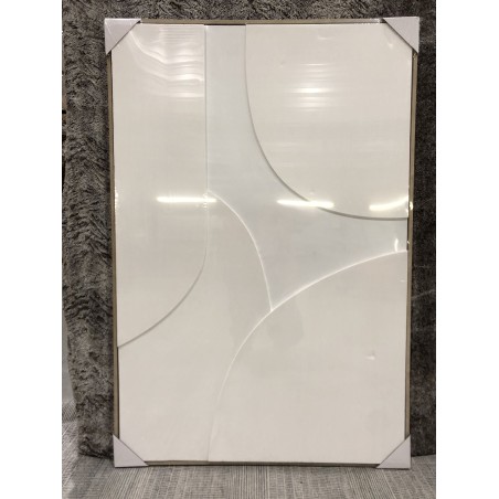 Décoration murale 83x123cm formes abstraites blanches | Seconde main