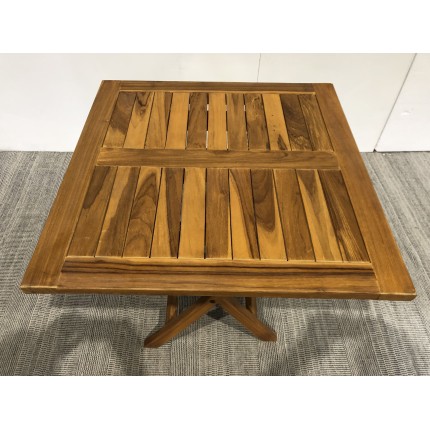 Table de jardin 2 personnes en bois teck huilé - Seconde Main