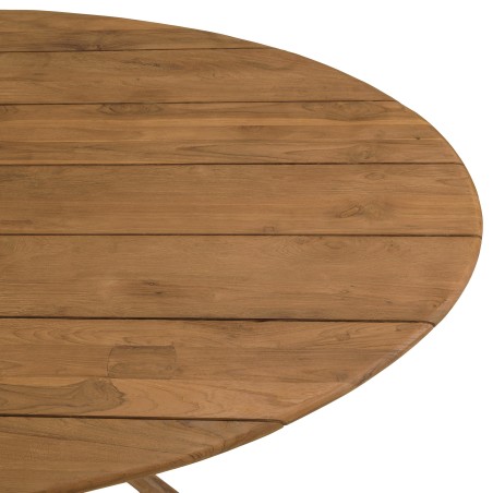 Oval garden table, 240 x 120 cm, made from recycled teak