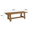 Tavolo da pranzo da giardino 250x100cm in legno di teak riciclato