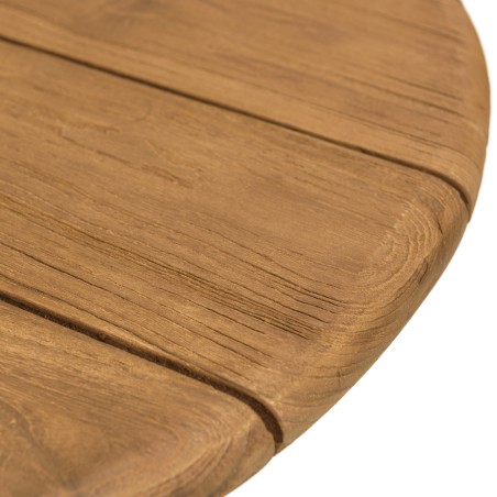 Ronde tuineettafel van gerecycled teakhout D70cm