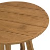 Ronde tuineettafel van gerecycled teakhout D70cm