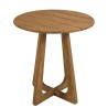 Ronde tuineettafel van gerecycled teakhout D70cm