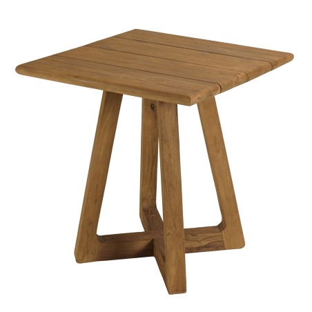 Vierkante tuintafel van gerecycled teakhout | Macabane Meubelen