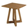 Square garden table made from recycled teak | Macabane Furniture