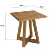Vierkante tuintafel van gerecycled teakhout | Macabane Meubelen