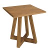 Square garden table made from recycled teak | Macabane Furniture