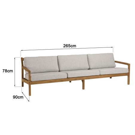 Gartensofa 5-Sitzer aus recyceltem Teakholz | Macabane Möbel