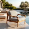 Tuinfauteuil van naturel gerecycled teakhout