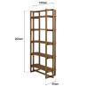 100x200cm bookcase made from recycled teak | Macabane Furniture