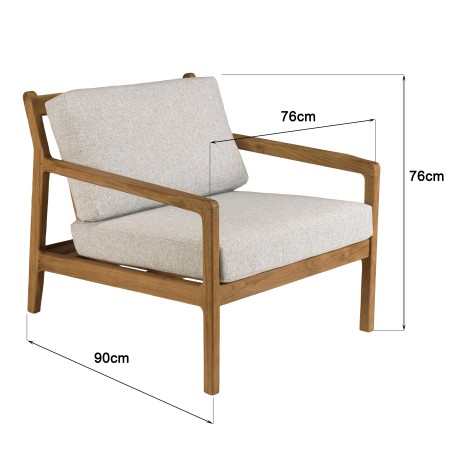 Tuinset 7-zits van gerecycled teakhout | Macabane