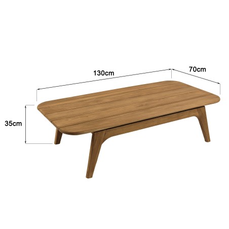 Tuinset 7-zits van gerecycled teakhout | Macabane