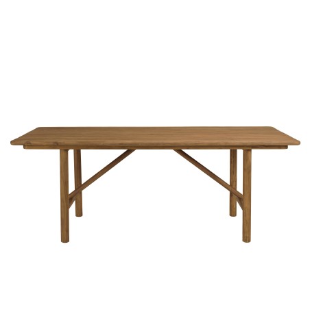 Set Tisch und Bänke aus recyceltem Teakholz | Macabane