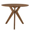 SIXTINE - Round dining table in recycled teak, D100cm