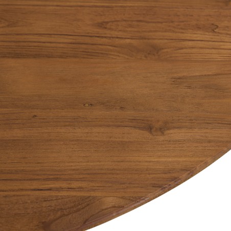 Table à manger ronde en bois de teck recyclé D100cm | Macabane