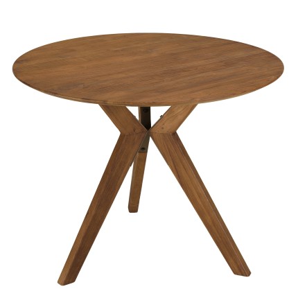 SIXTINE - Round dining table in recycled teak, D100cm