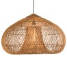 Suspension 80x80cm en rotin couleur naturelle et bois de teck recyclé | Macabane