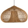 Suspension 80x80cm en rotin couleur naturelle et bois de teck recyclé | Macabane