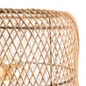 SIXTINE - 38x38cm lamp in natural-coloured rattan and recycled teak