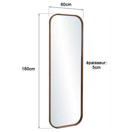 SIXTINE - 60x180cm mirror in recycled teak
