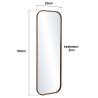 SIXTINE - 60x180cm mirror in recycled teak