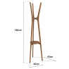 Porte-manteau en bois de teck recyclé | Macabane 